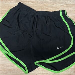 Nike Black Shorts with Green Accents